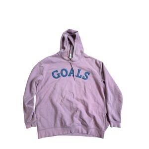 FP Movement Free People Goals Hoodie Mauve Pink Embroidered Sweatshirt Womens XS